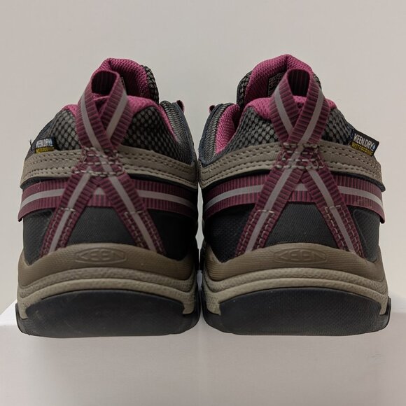 KEEN® Targhee III Low Waterproof Hiking Shoes in Weiss/Boysenberry - Picture 11 of 16
